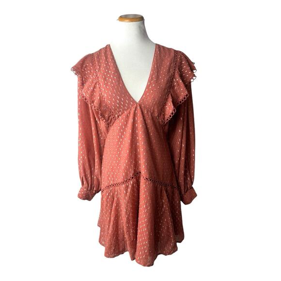 New ASOS Holiday Shimmer Above Knee Sparkle Party Dress Size 10 Plunge Neck - Picture 1 of 8
